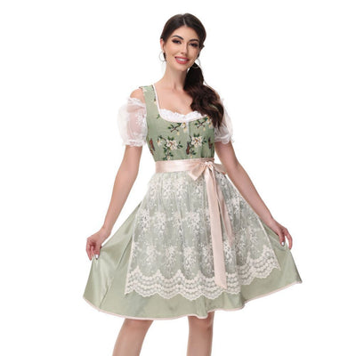 Munich Beer Lace Maid performance suit in light green 